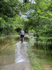Rain over the Bike Path - Dallas, TX