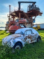 Old Machines and Mr Charlie Oil Rig - Morgan City, LA