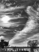 Horsetail Cirrus Clouds over White Rock Lake - Dallas, TX