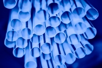 Iluminated Straws in Cyanotype