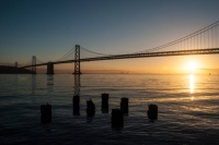 Bay Bridge at Sunrise, San Francisco