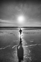 Beach and Boy at Sunrise - Saint Augustine, FL